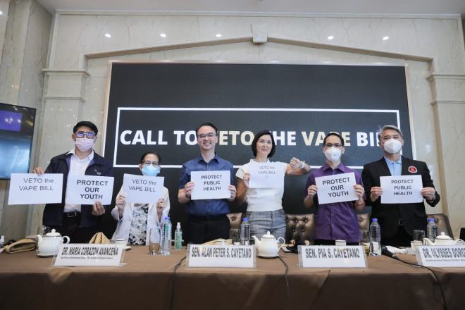 Veto the Vape Bill presscon